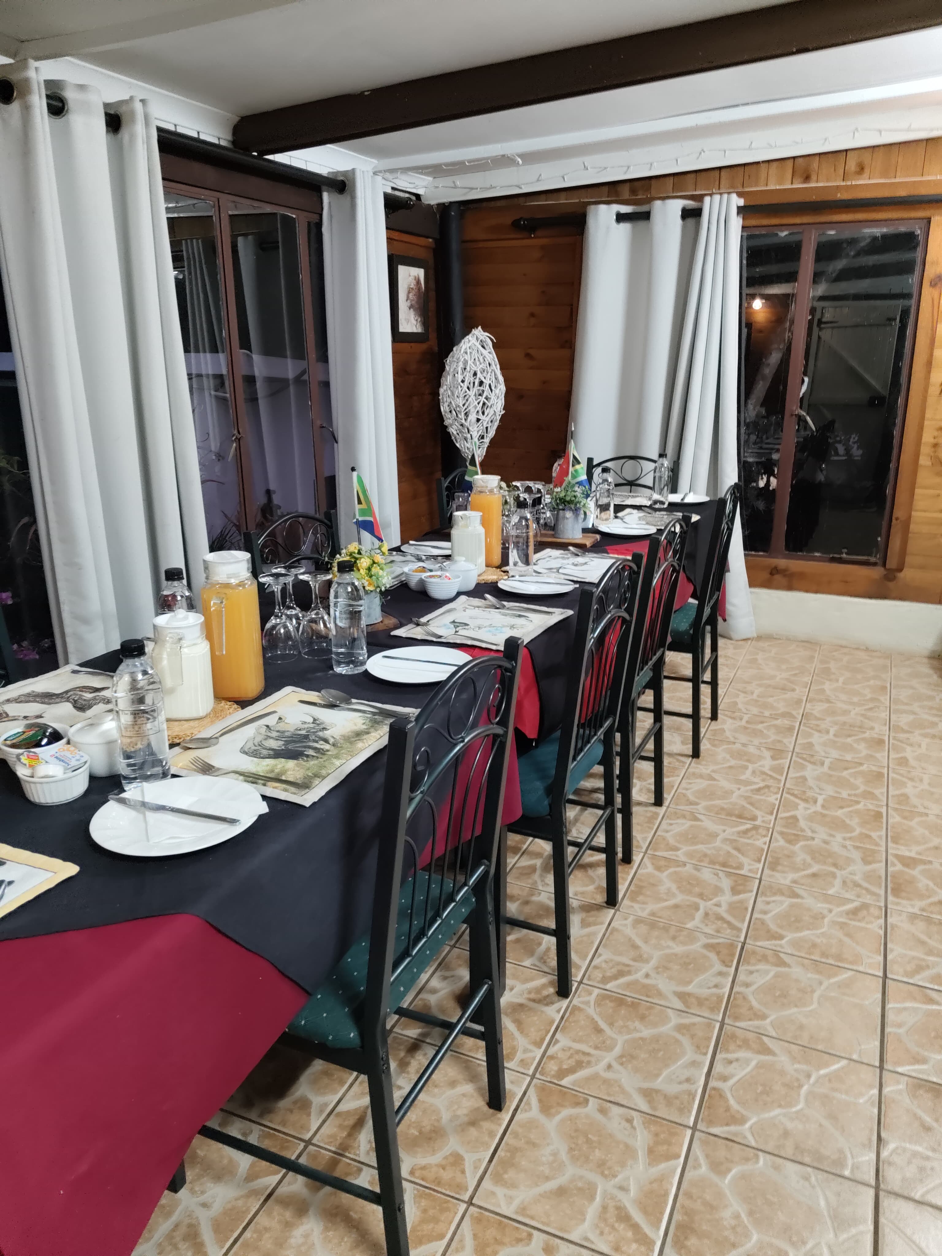 Breakfast table setting